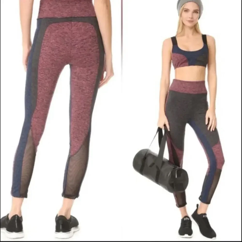 Free People Movement Color Block Crop Leggings‎ Large